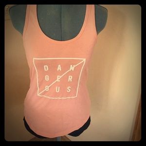 MuscleBox Razor Back Athletic Tee  Orange Cream